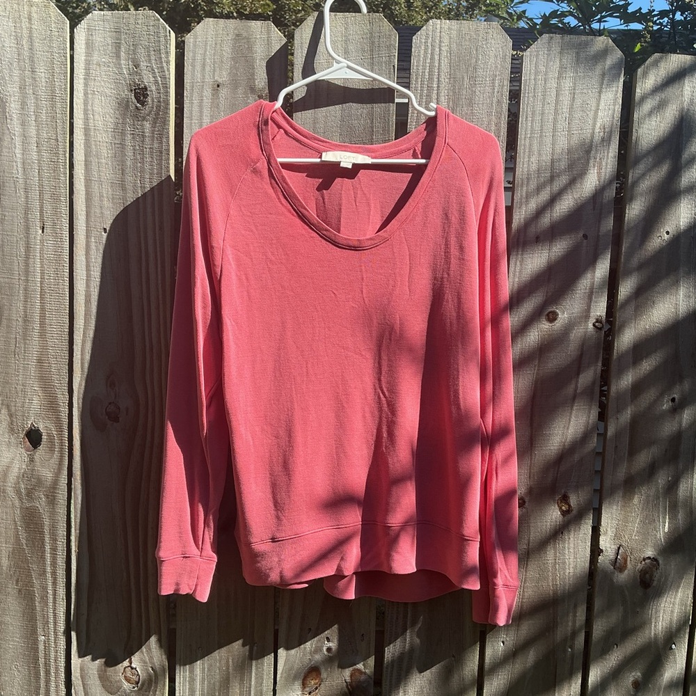 Loft Women's Pink Long Sleeve Top